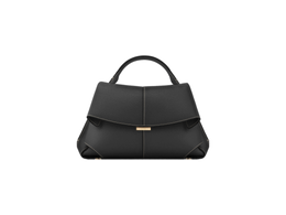 Mokki - Textured Black with Ecru Stitching