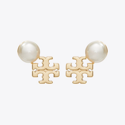Moondance Logo and Pearl Stud Earrings