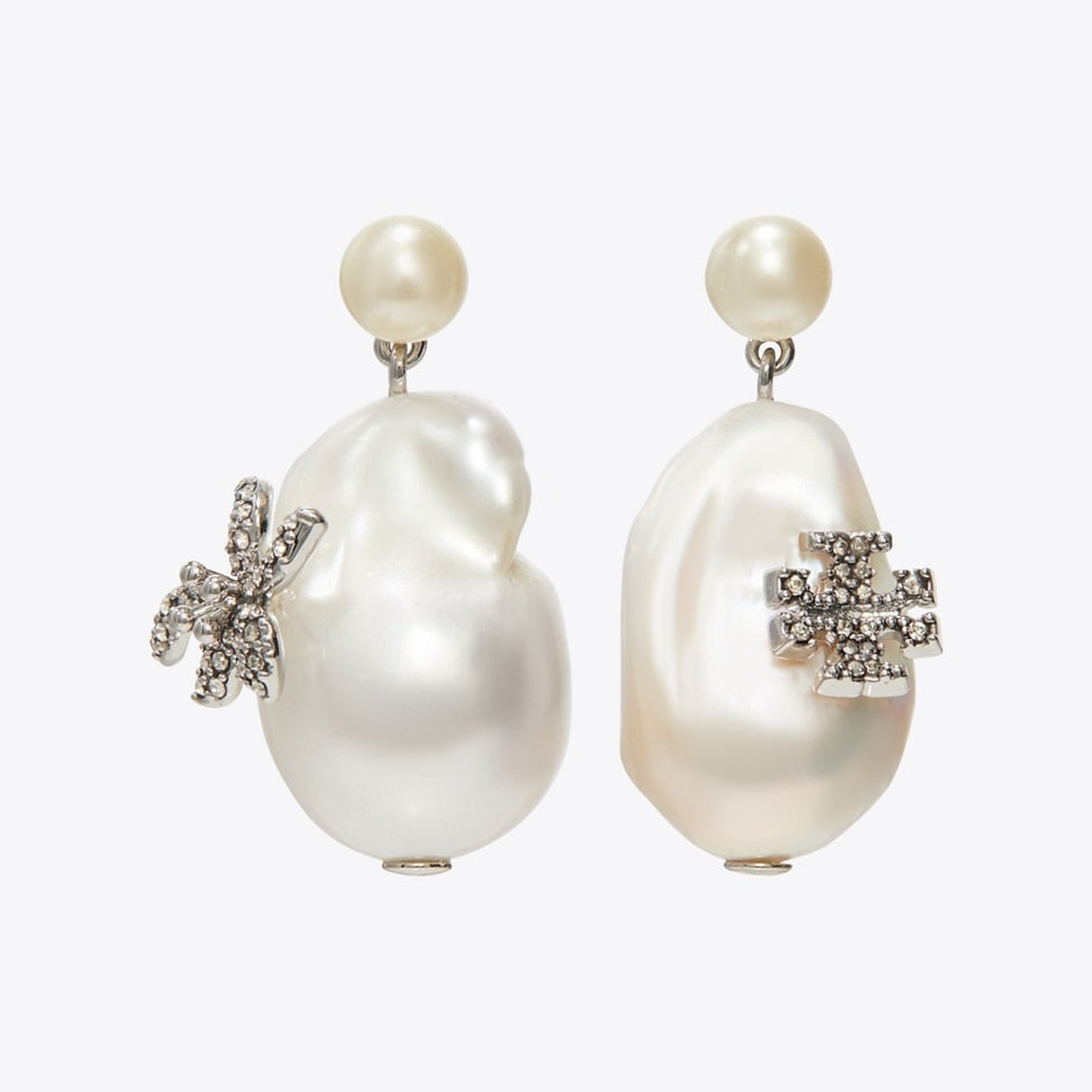 Moondance Pearl and Flower Drop Earrings