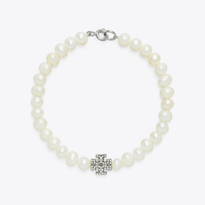 Moondance Pearl and Pavé Bracelet