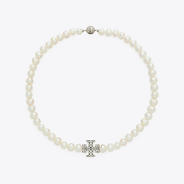 Moondance Pearl and Pavé Necklace