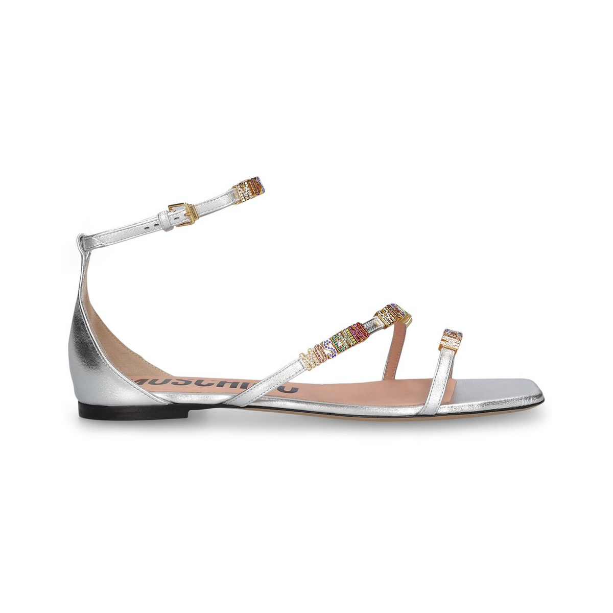 Moschino 10mm Leather flat sandals