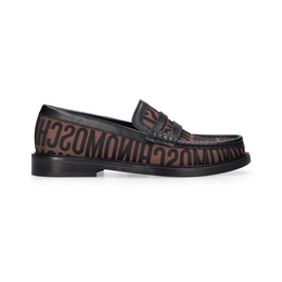 Moschino 25mm College Logo jacquard loafers
