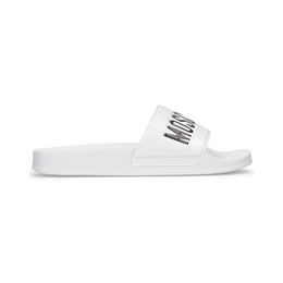Moschino 25mm Logo PVC pool slide sandals