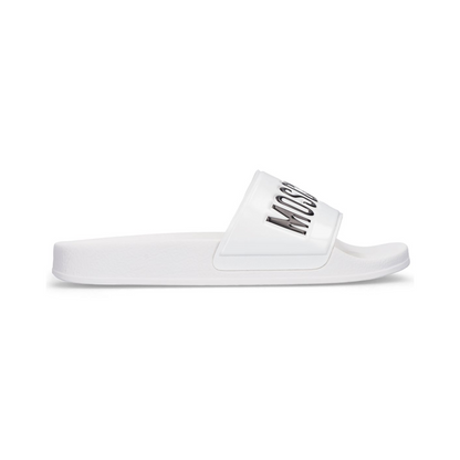 Moschino 25mm Logo PVC pool slide sandals
