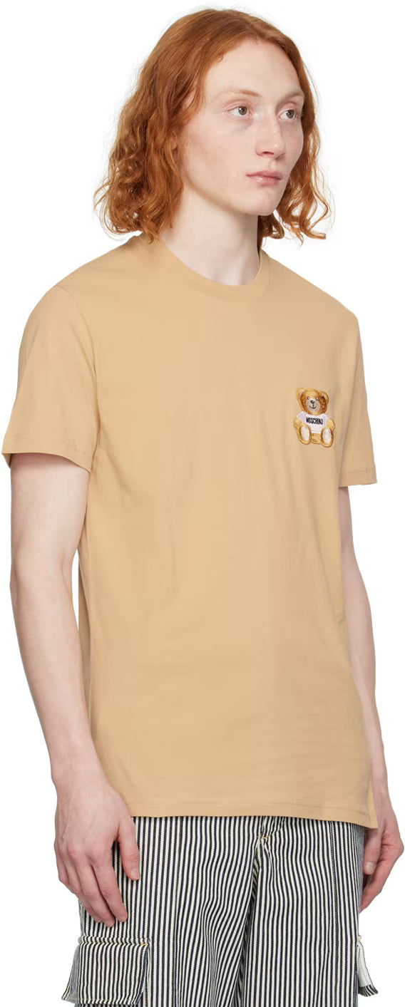 Beige Teddy Patch T-Shirt