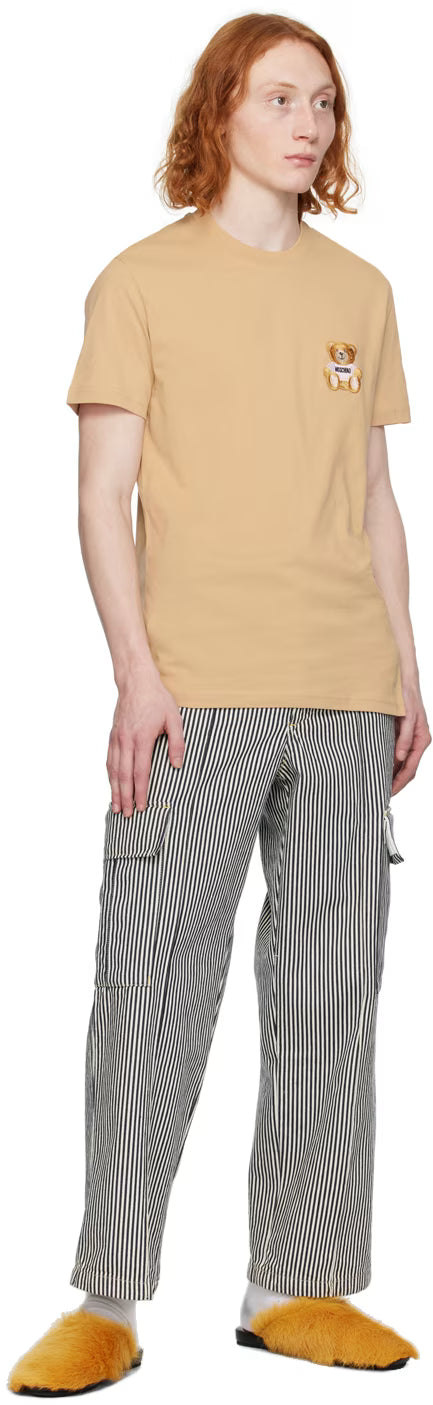 Beige Teddy Patch T-Shirt