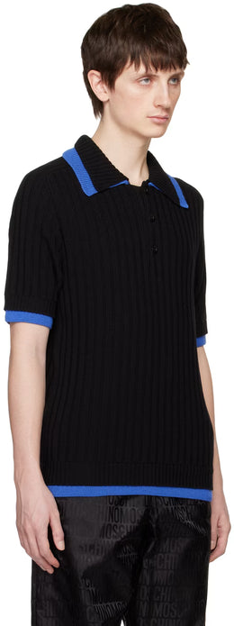 Black Contrast Trim Polo