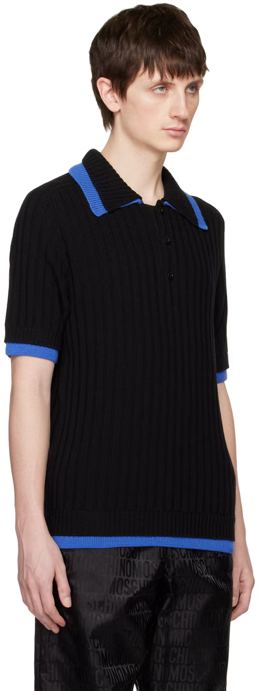 Black Contrast Trim Polo