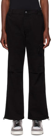 Black Cotton Cargo Pants