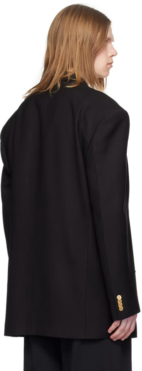 Black Double-Breasted Blazer