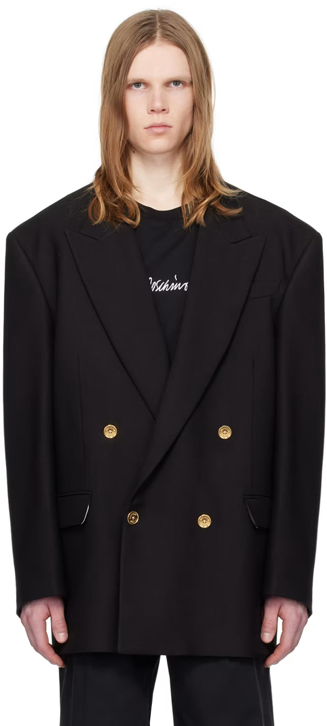 Black Double-Breasted Blazer