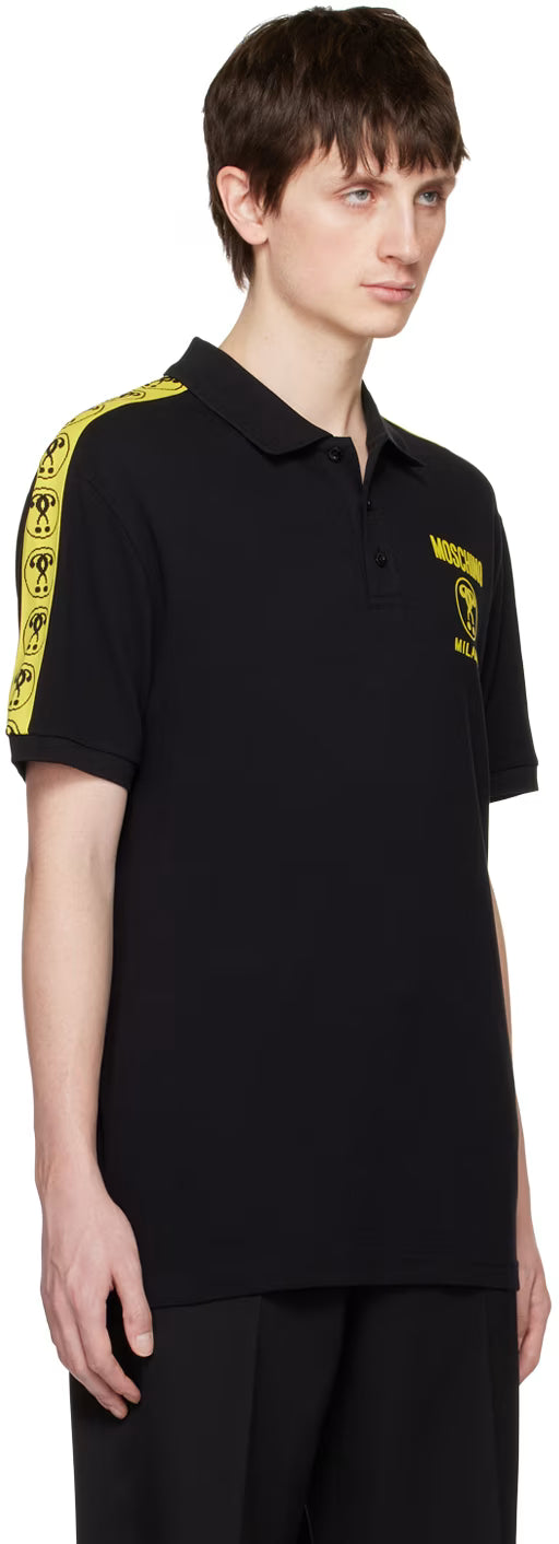 Black Double Question Mark Polo
