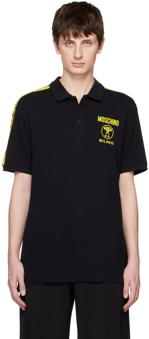 Black Double Question Mark Polo