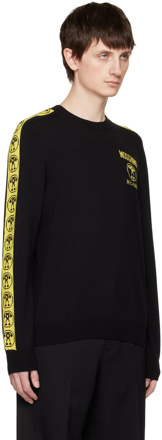 Black Double Question Mark Sweater