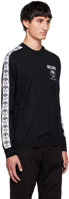 Black Double Question Mark Sweater