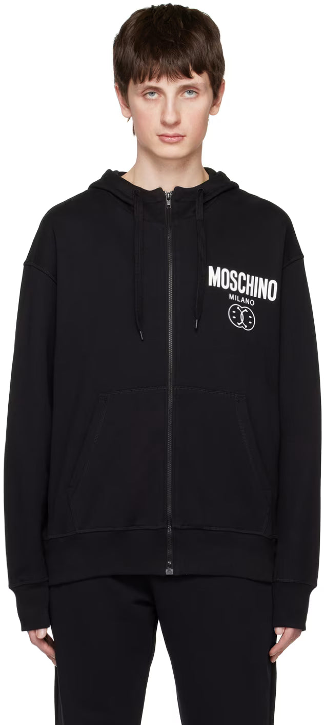 Black Double Smiley Hoodie