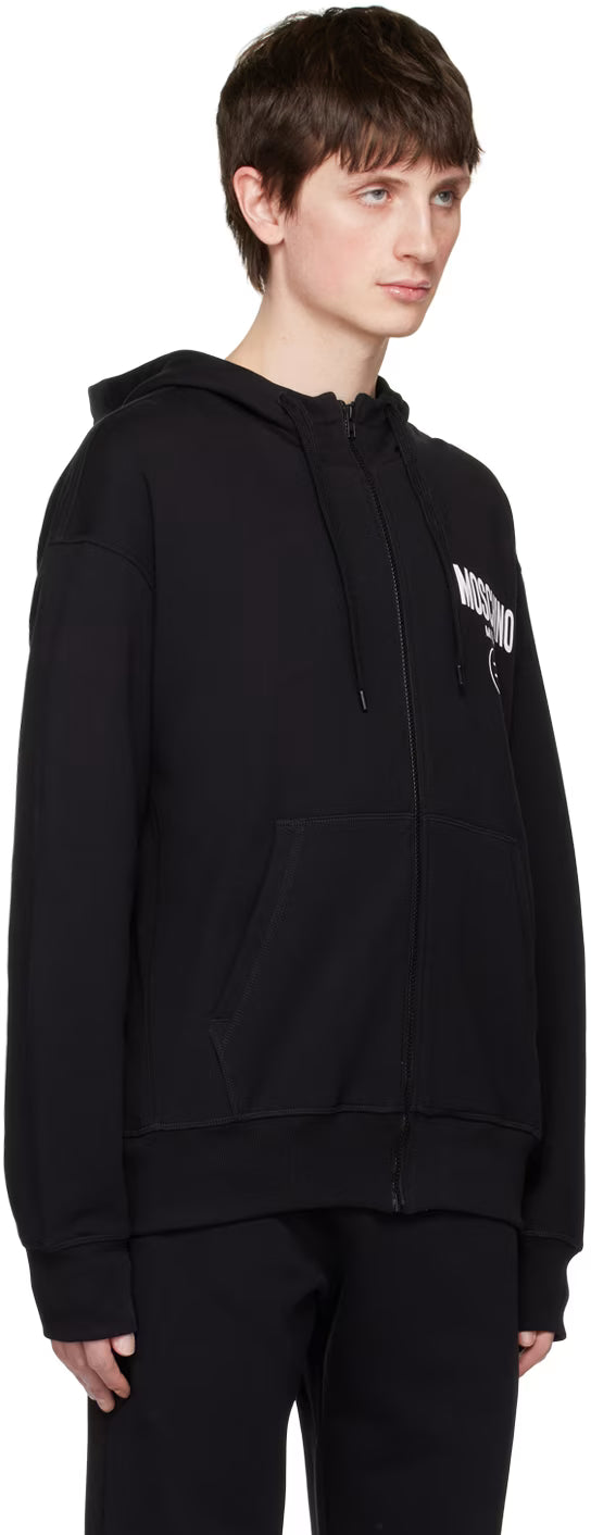 Black Double Smiley Hoodie