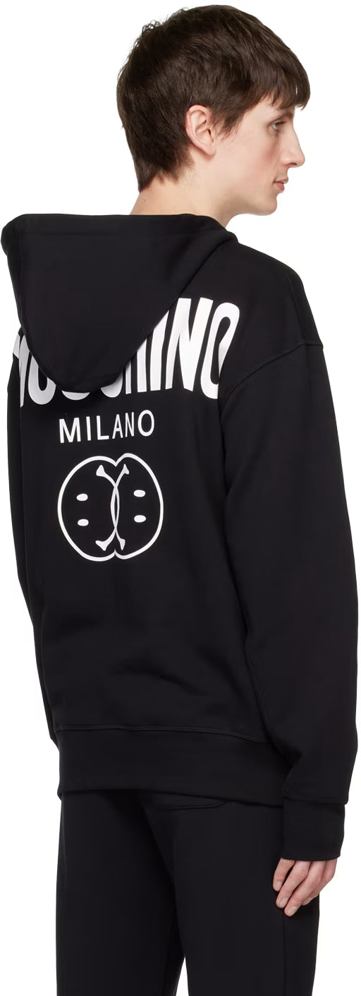 Black Double Smiley Hoodie