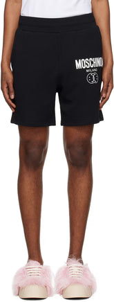 Black Double Smiley Shorts
