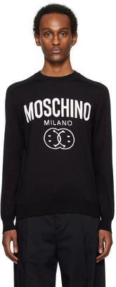 Black Double Smiley Sweater