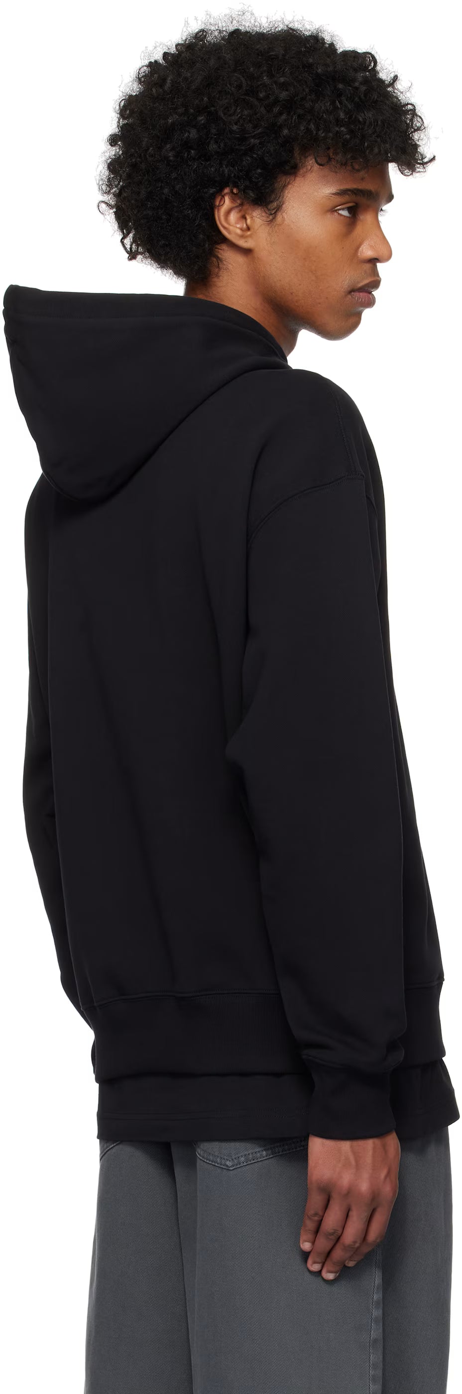 Black Eggs Print Hoodie