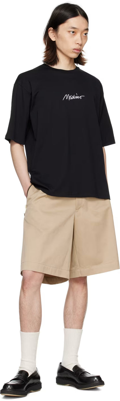 Black Embroidered T-Shirt