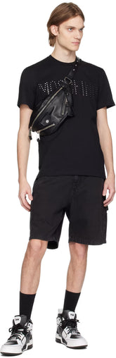 Black Embroidered T-Shirt
