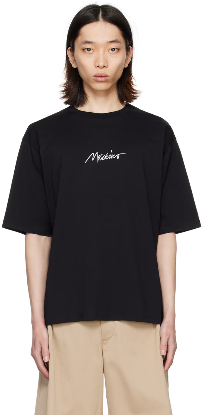 Black Embroidered T-Shirt