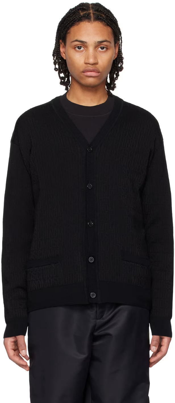 Black Jacquard Cardigan