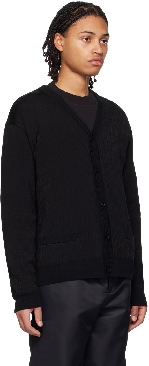 Black Jacquard Cardigan