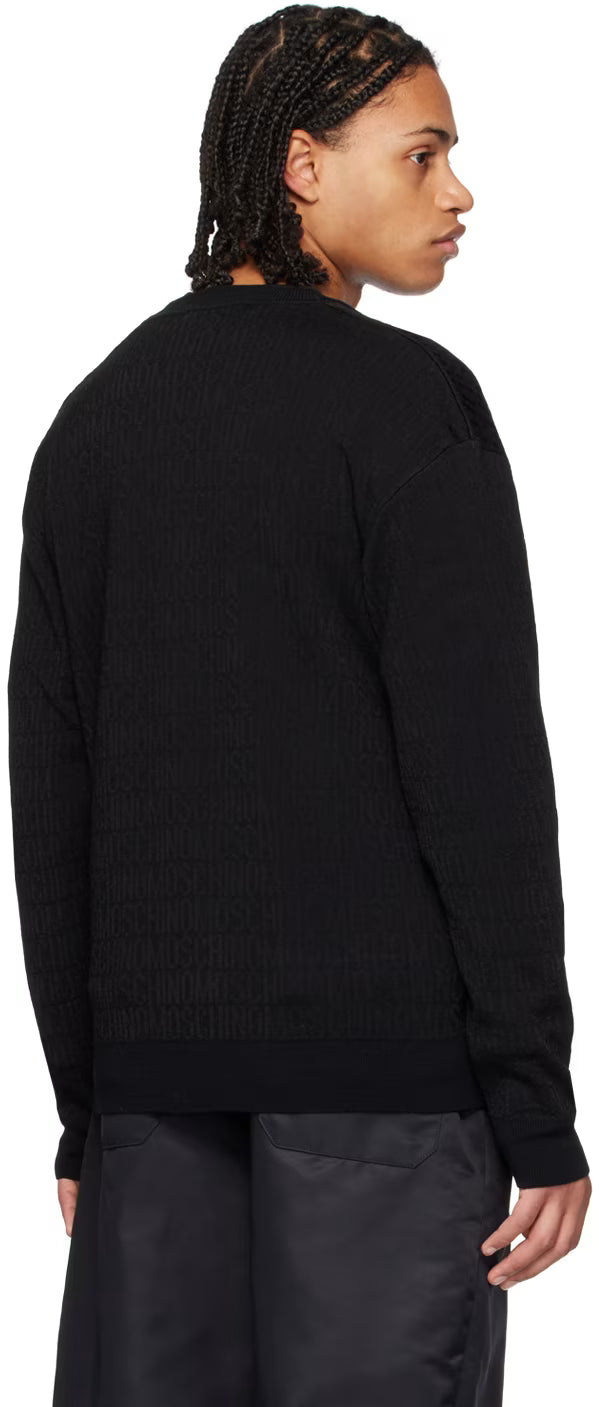 Black Jacquard Cardigan