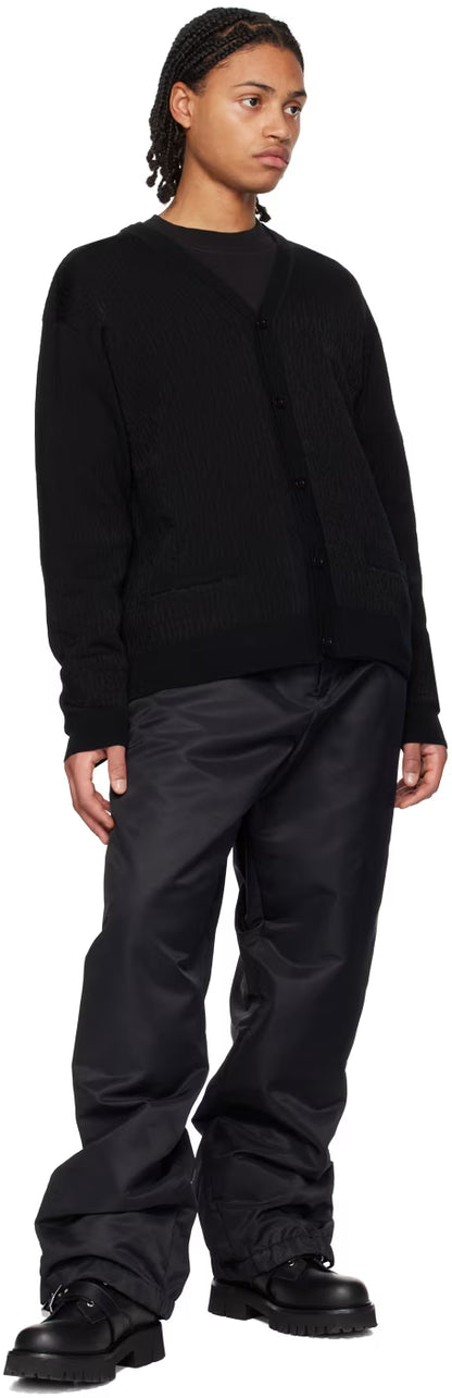 Black Jacquard Cardigan