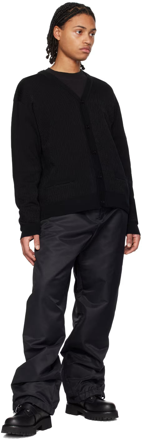 Black Jacquard Cardigan