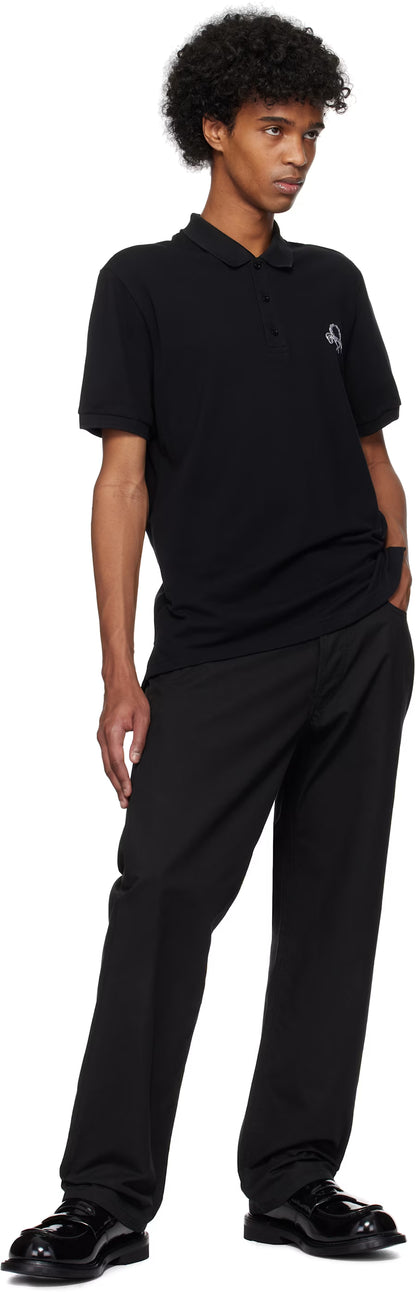 Black Laurel Crown Emblem Polo
