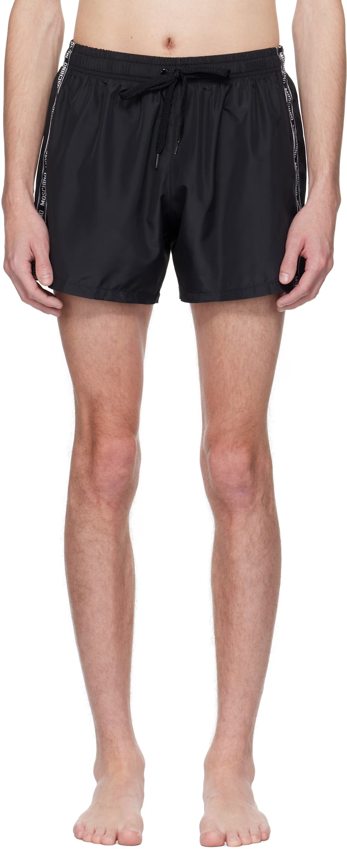 Black Logo Band Swim Shorts