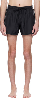 Black Logo Band Swim Shorts
