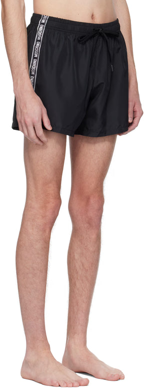 Black Logo Band Swim Shorts