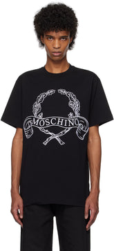 Black Maxi Laurel Crown Embroidery T-shirt