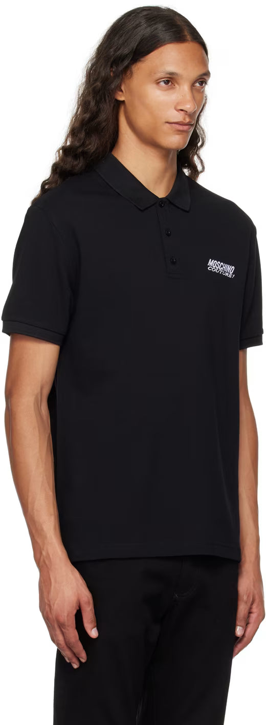 Black 'Moschino Couture!' Polo