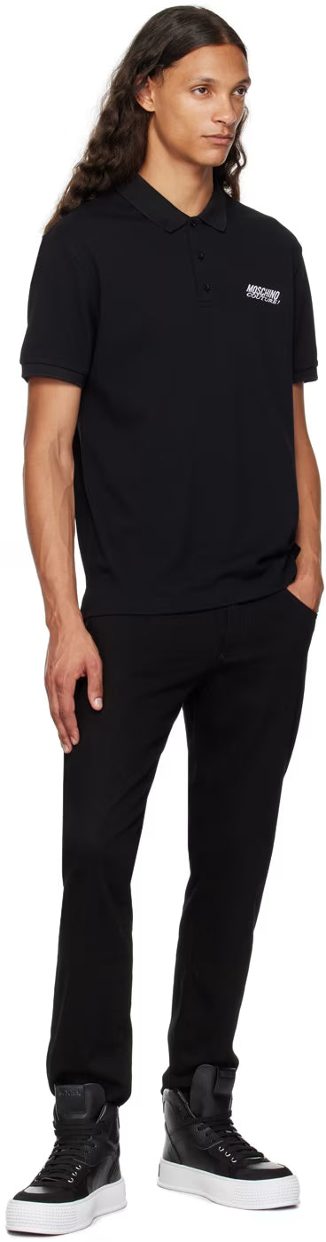 Black 'Moschino Couture!' Polo