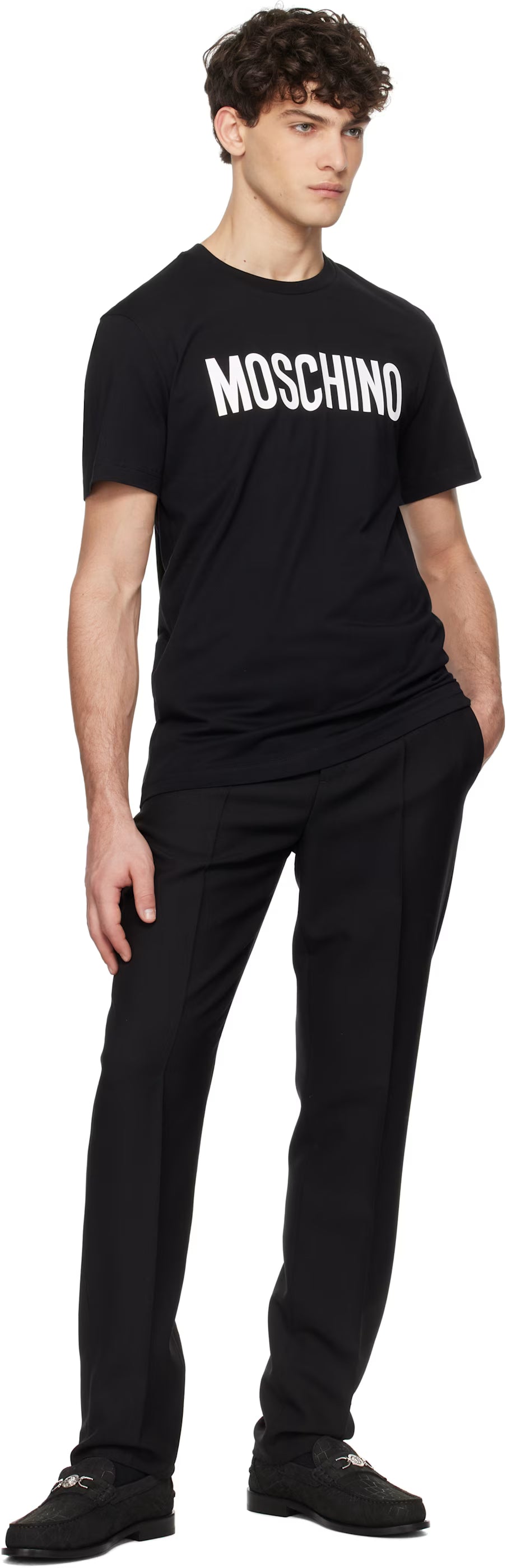 Black 'Moschino' Institutional T-shirt