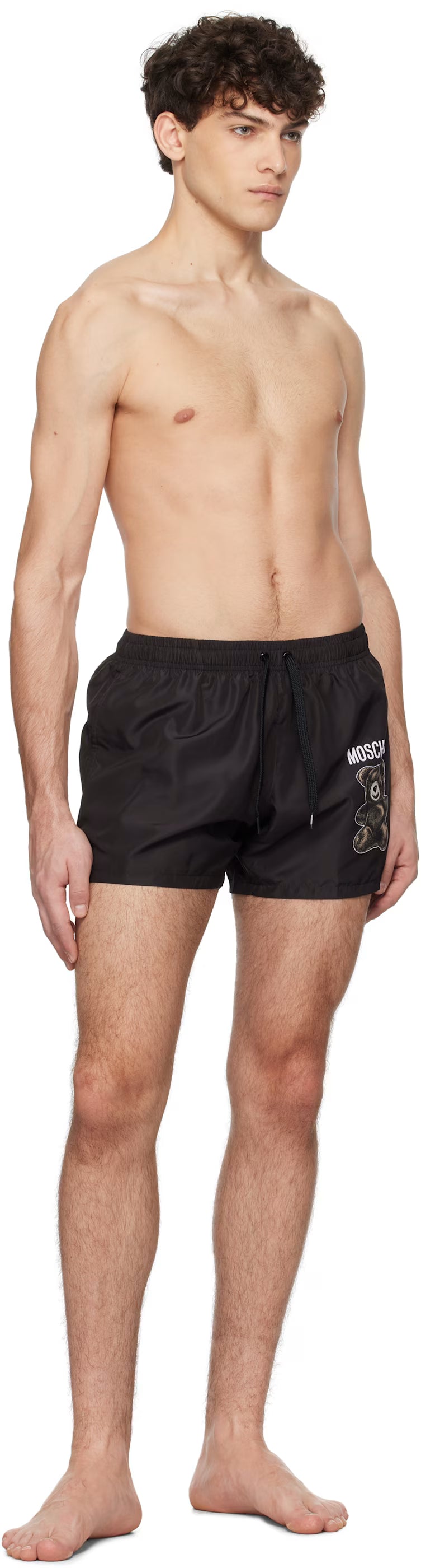 Black 'Moschino' Teddy Bear Swim Shorts