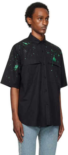 Black Painted Effect Shirt