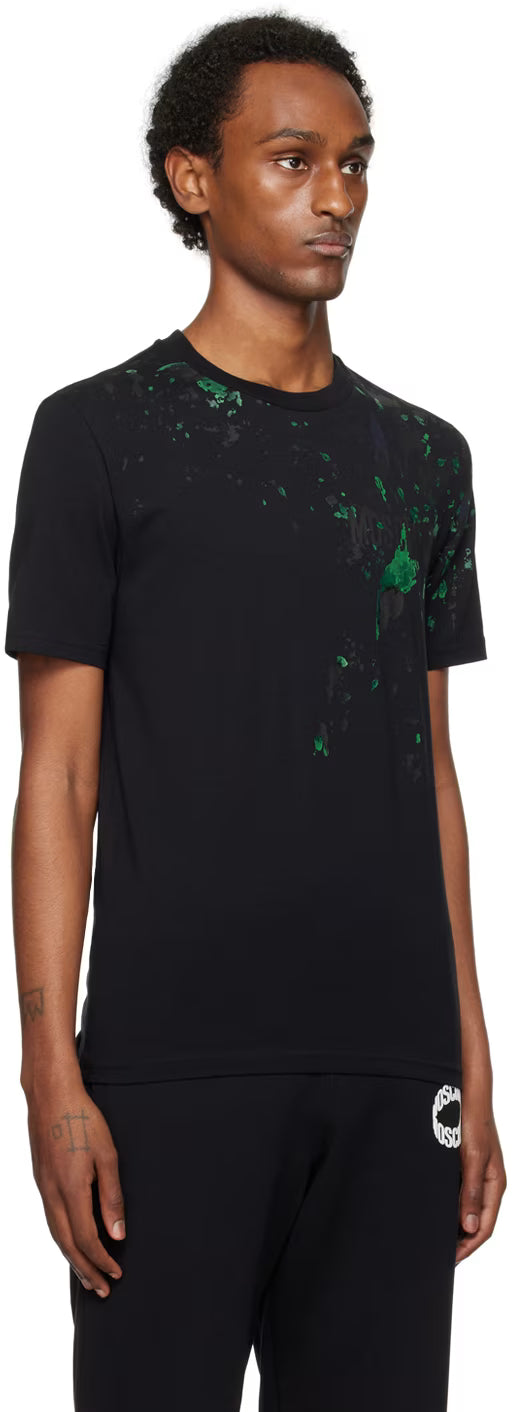 Black Painted Effect T-Shirt