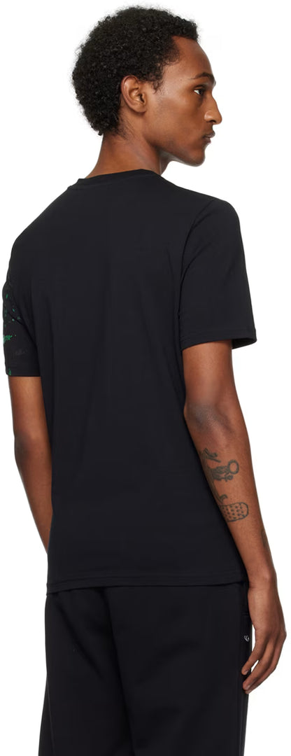 Black Painted Effect T-Shirt