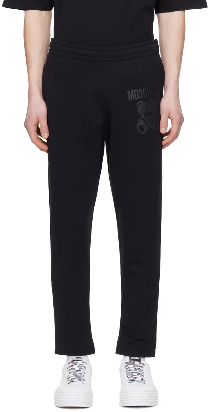 Black Teddy Mesh Sweatpants