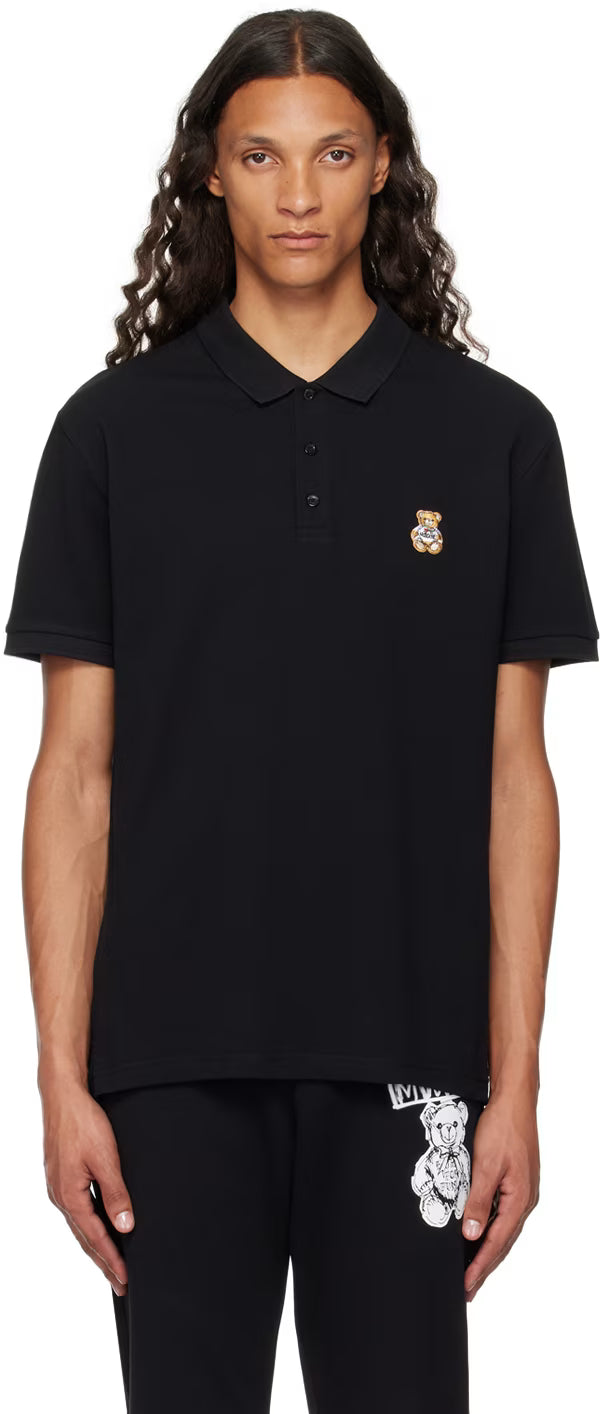 Black Teddy Patch Polo
