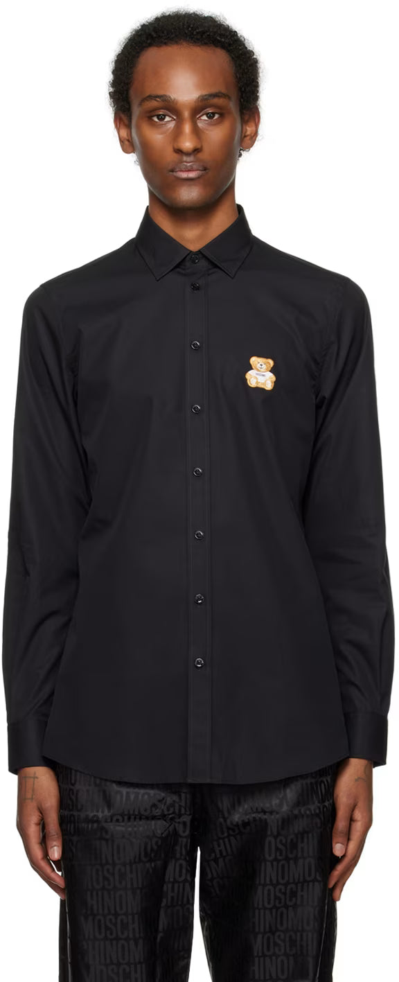 Black Teddy Patch Shirt