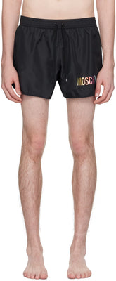 Black Three-Pocket Swim Shorts